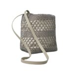 BRUNELLO CUCINELLI PRECIOUS NET EMBROIDERY BUCKET BAG