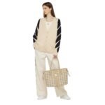 MCM MEDIUM REVERSIBLE LIZ SHOPPER IN VISETOS BEIGE