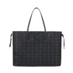 MCM LARGE REVERSIBLE LIZ SHOPPER IN VISETOS BLACK