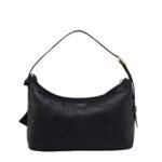 MCM SMALL AREN HOBO IN MAXI MONOGRAM LEATHER BLACK