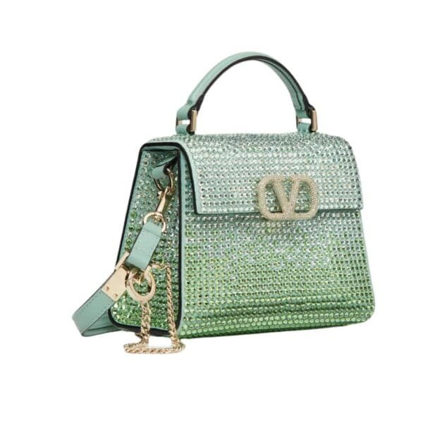 VALENTINO GARAVANI MINI VSLING HANDBAG WITH RHINESTONES