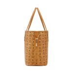 MCM LARGE REVERSIBLE LIZ SHOPPER IN VISETOS COGNAC