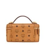 MCM MINI ROCKSTAR VANITY CASE IN VISETOS ORIGINAL COGNAC