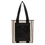 MCM LARGE REVERSIBLE DIAMOND TOTE IN CANVAS LEATHER MIX BLACK