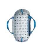 MCM MEDIUM HIMMEL SHOPPER IN EMBOSSED LOGO LEATHER BLUE