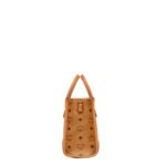 MCM SMALL MÜNCHEN TOTE IN VISETOS COGNAC