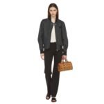 MCM SMALL AREN BOSTON BAG IN MAXI VISETOS COGNAC