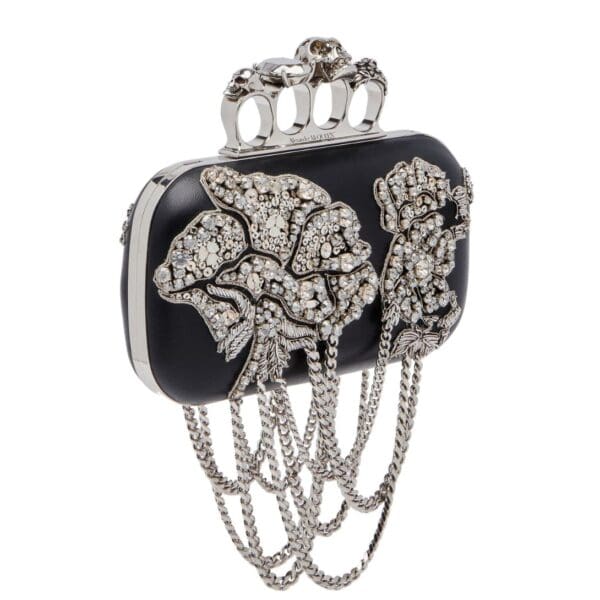 ALEXANDER MCQUEEN WOMEN'S KNUCKLE CLUTCH IN BLACK - Image 2