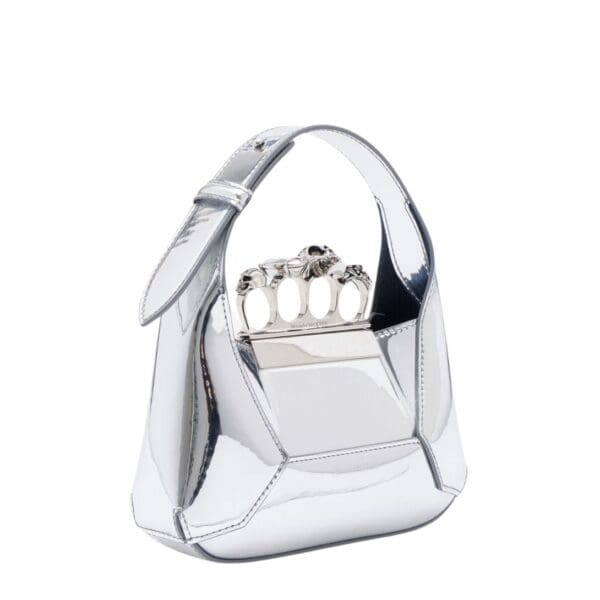ALEXANDER MCQUEEN WOMEN'S THE JEWELLED HOBO MINI BAG IN SILVER - Image 2