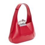 Alexander McQueen Women's the jewelled hobo Bag in welsh red.