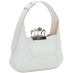 Alexander McQueen Women's the jewelled hobo Bag in ivory.