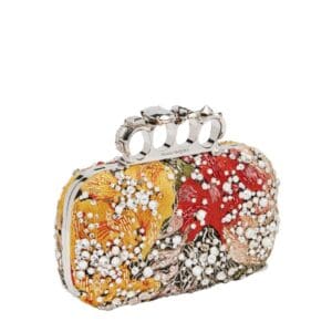 ALEXANDER MCQUEEN WOMEN’S KNUCKLE CLUTCH IN MULTICOLOR