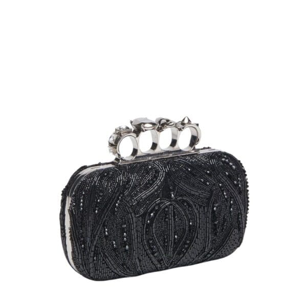 ALEXANDER MCQUEEN WOMEN'S KNUCKLE CLUTCH IN BLACK - Image 2