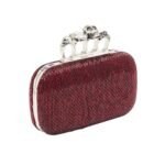 Alexander McQueen Women's knuckle clutch in red