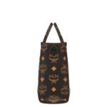 MCM LARGE MUNCHEN TOTE IN MAXI VISETOS BLACK