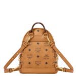 MCM X-MINI STARK BEBE BOO SIDE STUDS BACKPACK IN VISETOS COGNAC