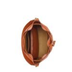 MCM MEDIUM DESSAU DRAWSTRING IN EMBOSSED MONOGRAM LEATHER BROWN