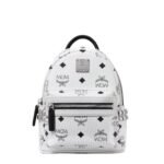 MCM X-MINI STARK BEBE BOO BACKPACK IN VISETOS WHITE