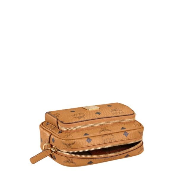 MCM X-MINI AREN CROSSBODY IN VISETOS COGNAC