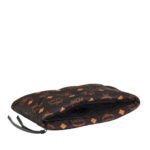 MCM LARGE AREN QUILTED POUCH IN MAXI MONOGRAM NYLON BLACK