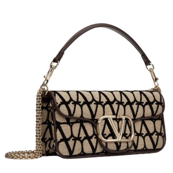 VALENTINO GARAVANI LOCÒ TOILE ICONOGRAPHE SHOULDER BAG