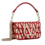 SMALL VALENTINO GARAVANI LOCÒ TOILE ICONOGRAPHE SHOULDER BAG