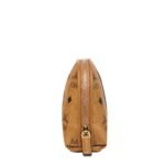 MCM MEDIUM AREN COSMETIC POUCH IN VISETOS COGNAC