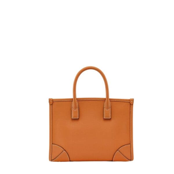 MCM MINI MUNCHEN TOTE IN SPANISH CALF LEATHER COGNAC