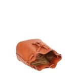 MCM MINI DESSAU DRAWSTRING IN EMBOSSED MONOGRAM LEATHER BROWN