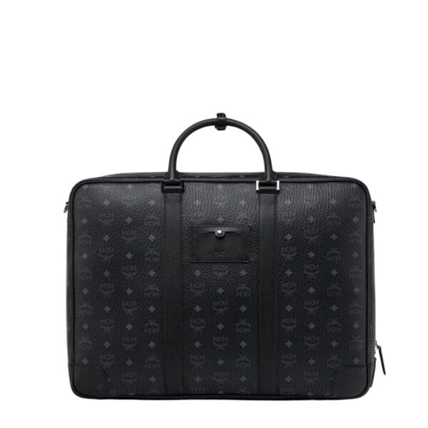 MCM LARGE OTTOMAR SUITCASE IN VISETOS BLACK