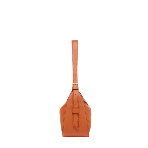 MCM SMALL AREN FLAP HOBO IN EMBOSSED MONOGRAM LEATHER BROWN