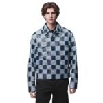 LOUIS VUITTON DAMIER LEATHER TRUCKER JACKET