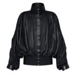 LOUIS VUITON GETHERED LEATHER JACKET