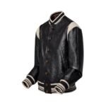 LOUIS VUITON GRAPHIC LEATHER VARSITY JACKET