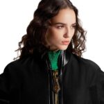 LOUIS VUITON LEATHER ACCENT PARKA