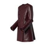 LOUIS VUITON LEATHER PLEAT COAT