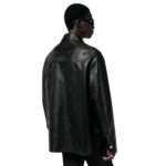 LOUIS VUITTON EMBROIDERED LEATHER MIX BLOUSON