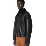 LOUIS VUITTON SHEARLING EMBOSSED MONOGRAM JACKET
