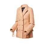 LOUIS VUITTON TEXTURED LEATHER PEACOAT