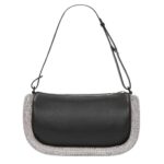JWA BUMPER-15 - LEATHER SHOULDER BAG WITH CRYSTAL