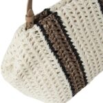 BRUNELLO CUCINELLI RAFFIA-EFFECT KNIT STRIPED BAG