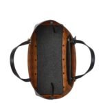 MCM MEDIUM HIMMEL SHOPPER IN EMBOSSED LOGO LEATHER BLACK