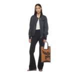 MCM MEDIUM AREN FOLD TOTE IN MEGA LAUREL VISETOS COGNAC