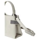 BRUNELLO CUCINELLI SUEDE BAG WITH PRECIOUS BANDS