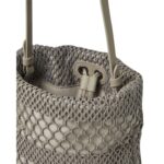 BRUNELLO CUCINELLI PRECIOUS NET EMBROIDERY BUCKET BAG