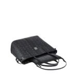 MCM MEDIUM REVERSIBLE LIZ SHOPPER IN VISETOS BLACK