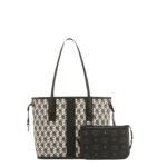 MCM SMALL REVERSIBLE LIZ SHOPPER IN VISETOS BLACK