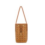 MCM SMALL REVERSIBLE LIZ SHOPPER IN VISETOS COGNAC