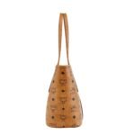 MCM MINI REVERSIBLE LIZ SHOPPER IN VISETOS COGNAC