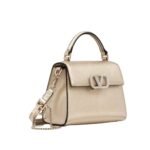 VALENTINO GARAVANI MINI VSLING HANDBAG IN METALLIC GRAINY CALFSKIN